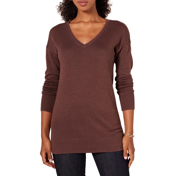 Amazon Essentials Women's Lightweight Long-Sleeve V-Neck Tunic Sweater (Available in Plus Size)