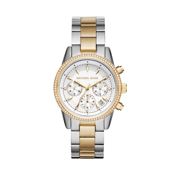 Michael Kors Ritz Women's Watch, Stainless Steel and Pavé Crystal Watch for Women