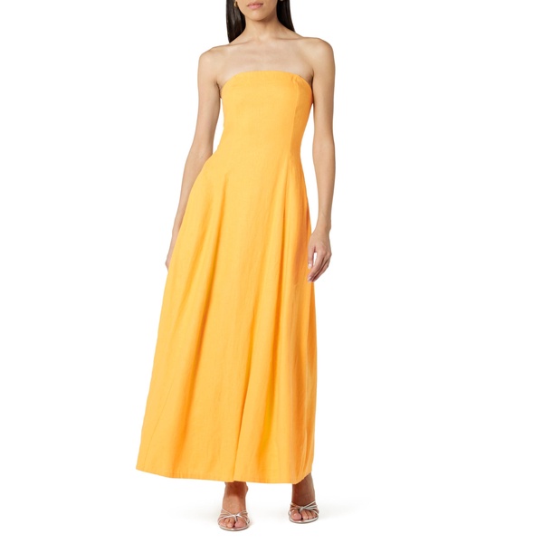 The Drop Women's Carlota Strapless Linen Maxi Dress