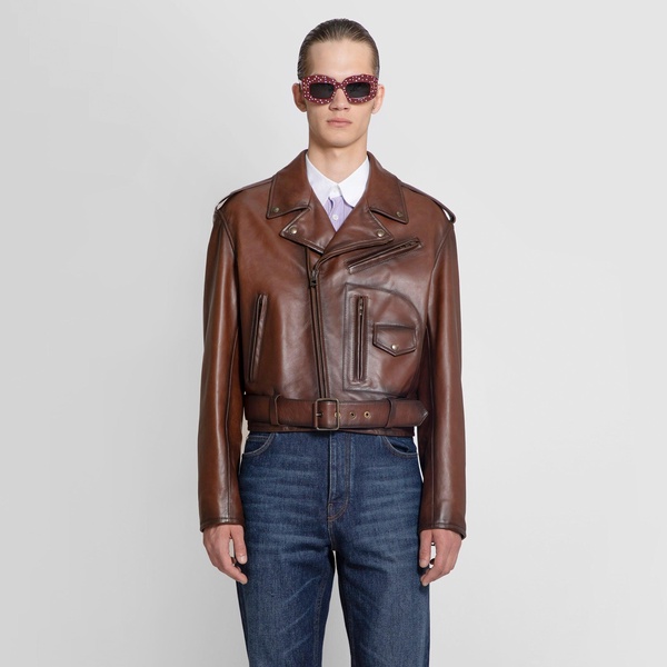 biker jacket in nappa lambskin