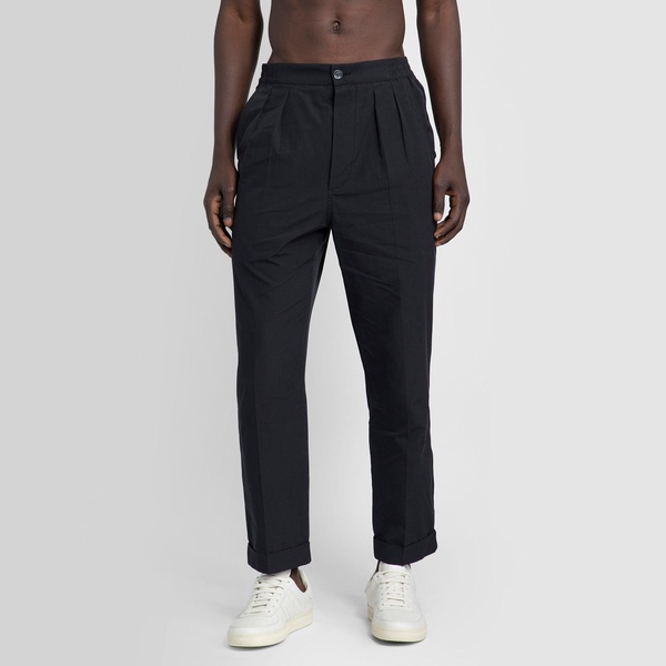 brushed cotton lyocell pleated pants