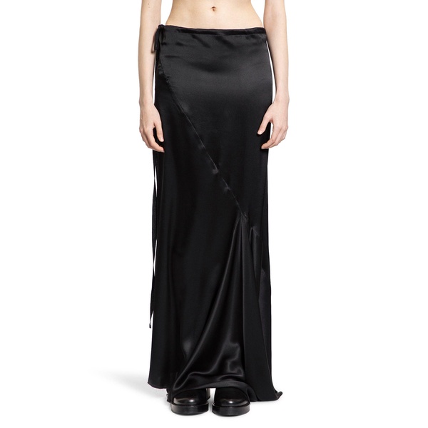 eveline long bias skirt in washed silk satin