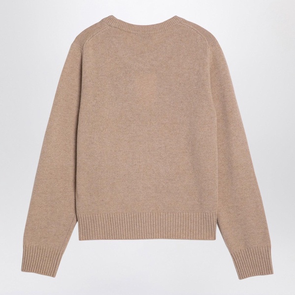 Ganni Camel Coloured Jumper With Cherry Print