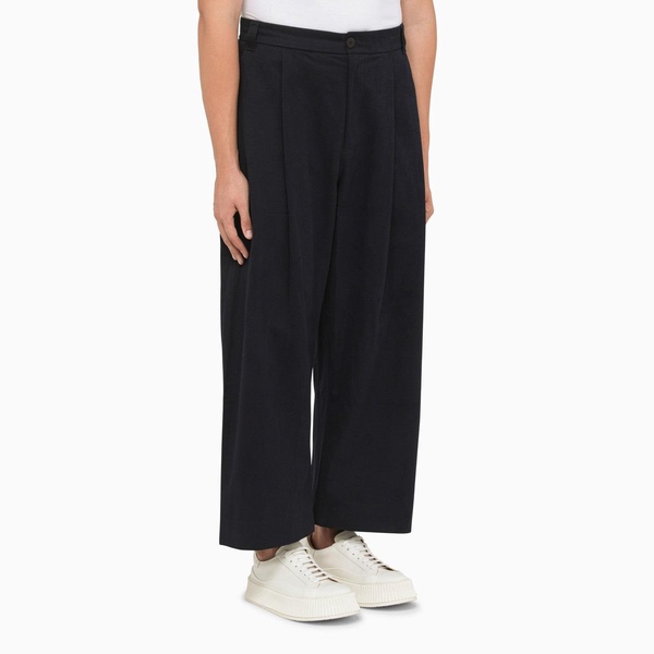 Studio Nicholson Navy Blue Sorte Trousers