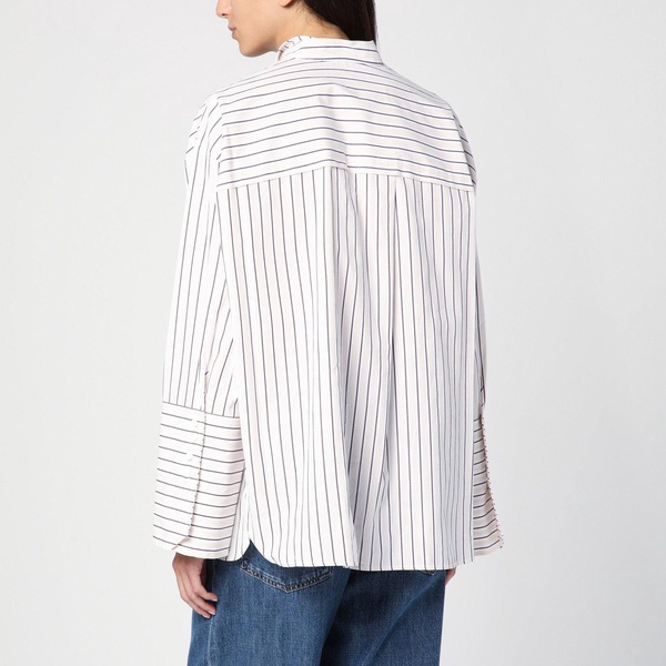 Margaux Lönnberg Holly White And Brown Striped Shirt