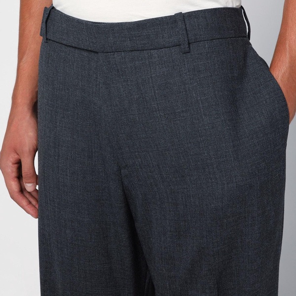 Studio Nicholson Grey Wool Wide Trousers