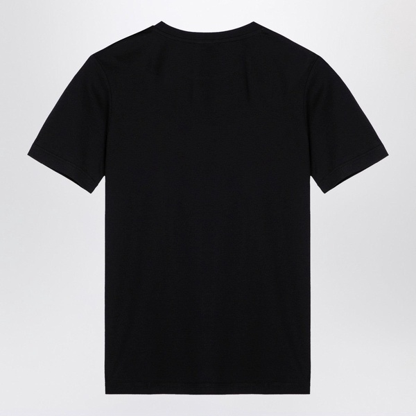 Balmain Black Crew Neck T Shirt With Logo