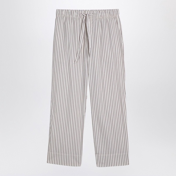 Tekla Beige Striped Pyjama Trousers