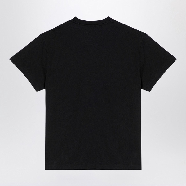 Jil Sander Black Cotton T-Shirt With Logo Patch Men