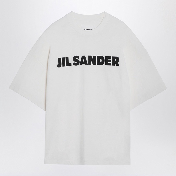 Jil Sander White Wide T-Shirt With Logo Men