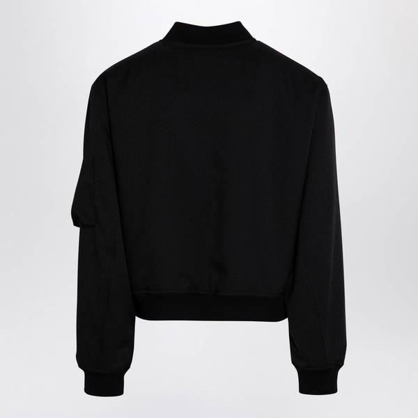 Jil Sander Black Wool Gabardine Bomber Jacket Men