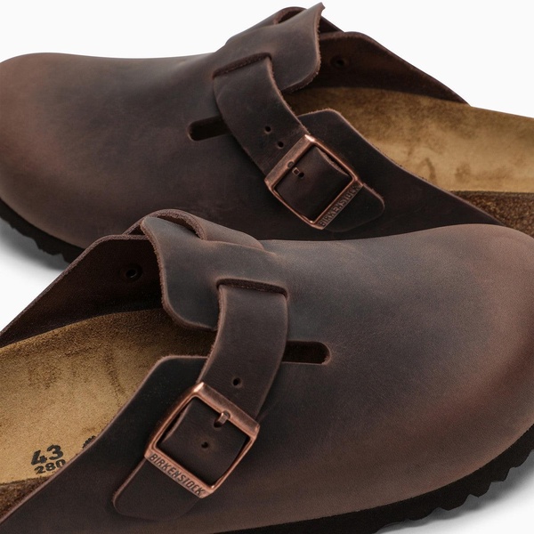 Birkenstock Habana-Coloured Boston Slipper With Narrow Fit