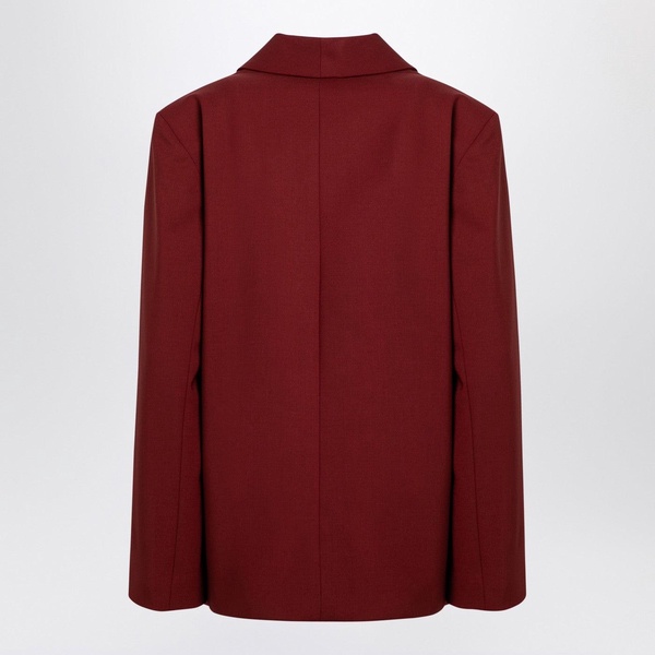 Loulou Studio Burgundy Double Breasted Jacket In Wool