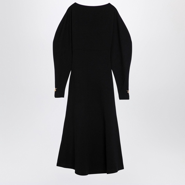 Philosophy Black Wool Blend Midi Dress