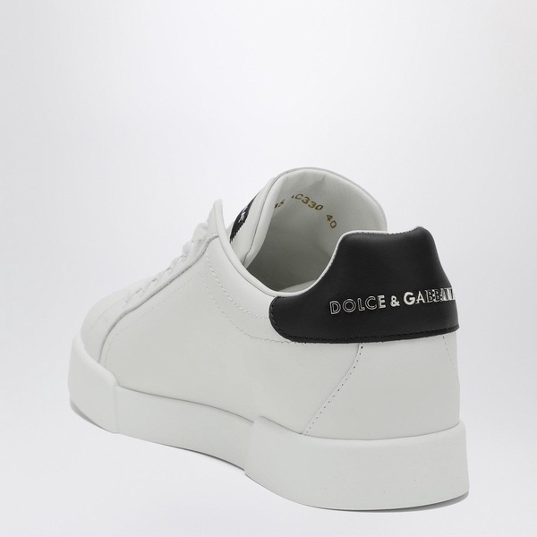 Dolce&Gabbana White Leather Low-Top Portofino Sneakers Women