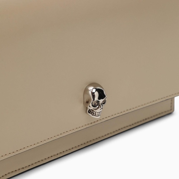 Alexander Mc Queen Small Beige Skull Bag