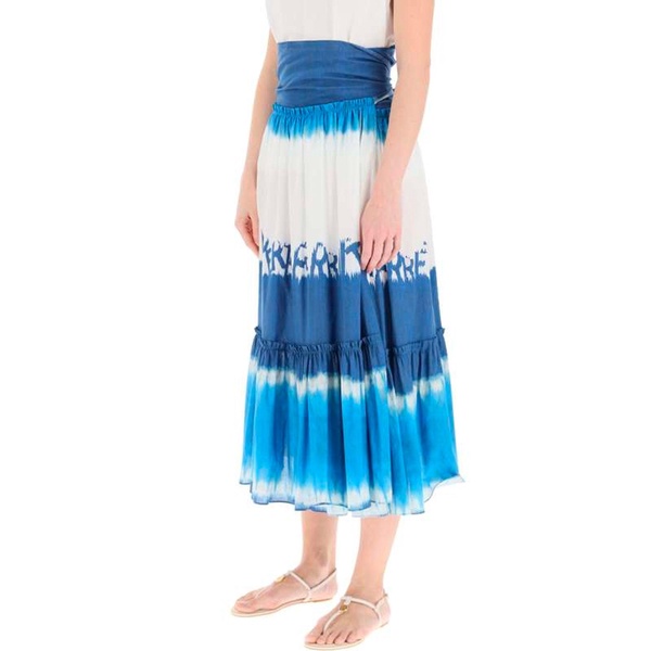 Alberta Ferretti Tie Dye Midi Skirt