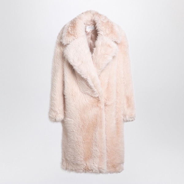 Sportmax Light Pink Faux Fur Coat