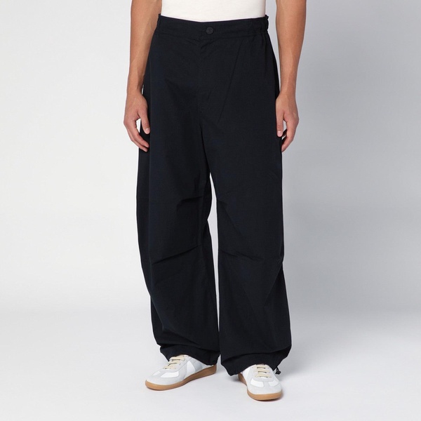 Studio Nicholson Black Cotton Wide Trousers