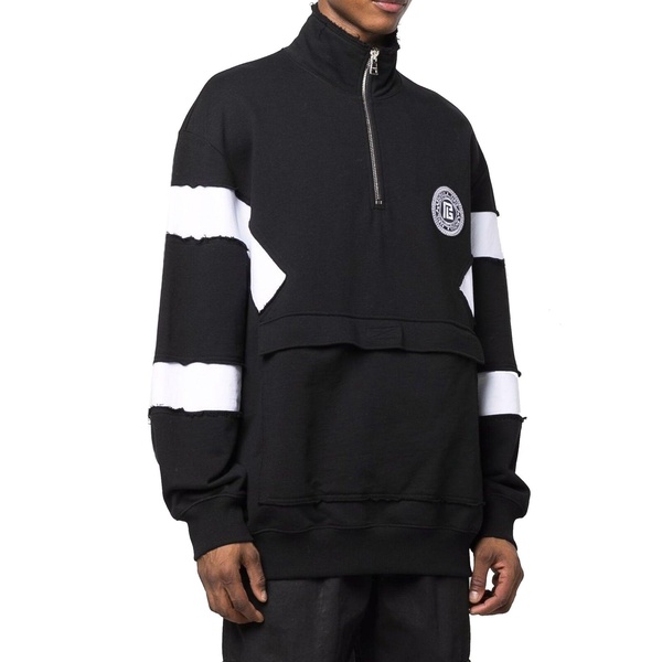 Balmain Circle Logo Cotton Sweatshirt