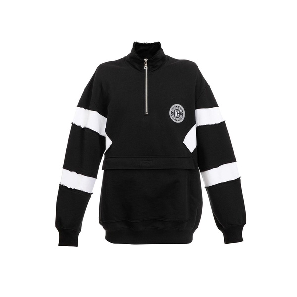 Balmain Circle Logo Cotton Sweatshirt