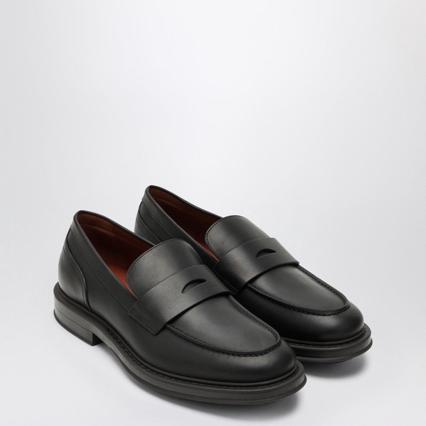 Loro Piana Black Leather Travis Loafer Men