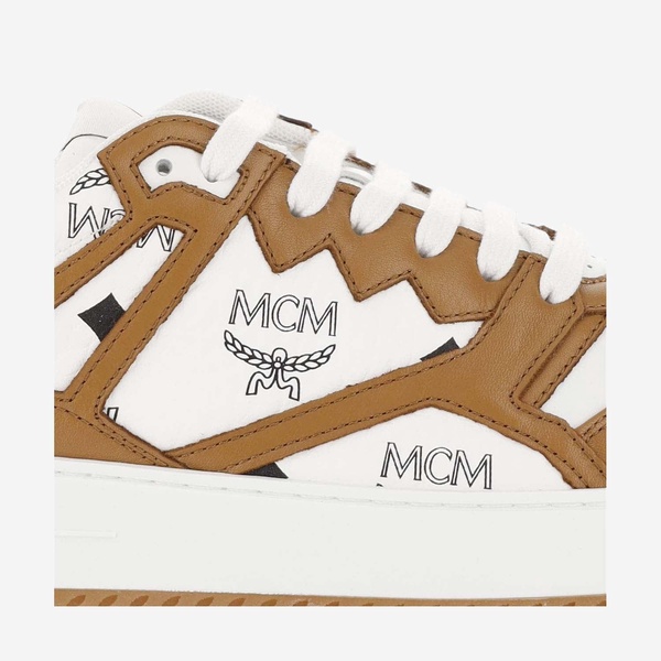 Mcm Leather Sneakers With Logo