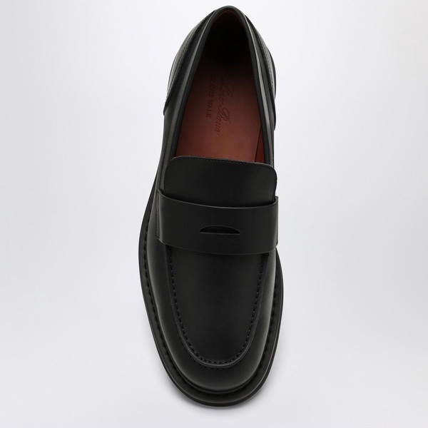 Loro Piana Black Leather Travis Loafer Men