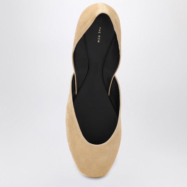 The Row Gemma Ballet Slipper Beige Suede