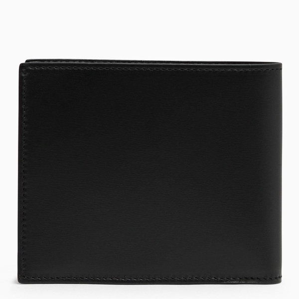 Ferragamo Black Leather Bi Fold Wallet With Logo