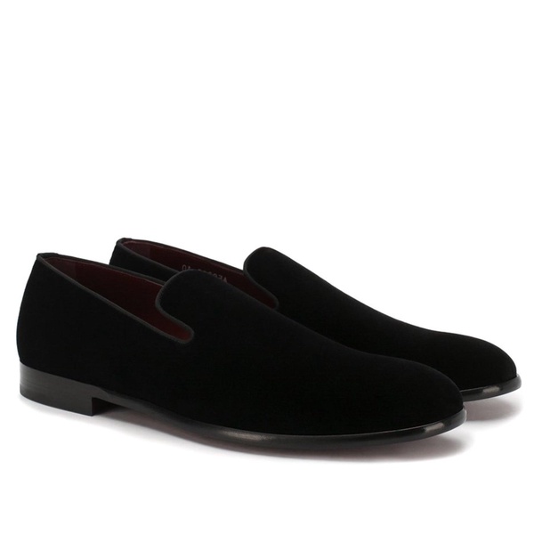 Dolce & Gabbana Gg Velvet Loafers