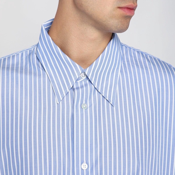 Studio Nicholson Blue/White Striped Cotton Shirt