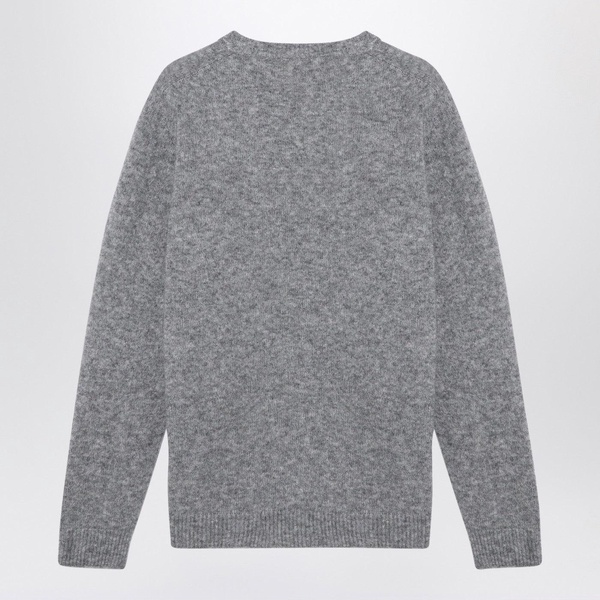 Roberto Collina Grey Cashmere Crew Neck Pullover