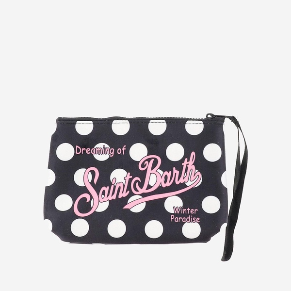 Mc2 Saint Barth Scuba Clutch Bag With Polka Dot Pattern