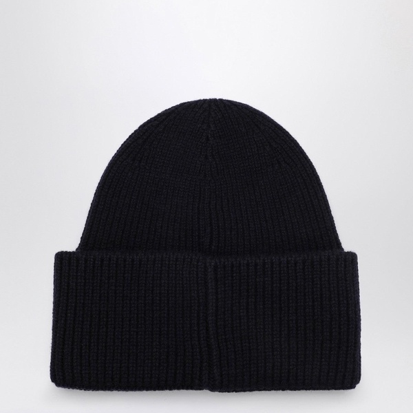 Destin Navy Blue Wool And Cashmere Beanie