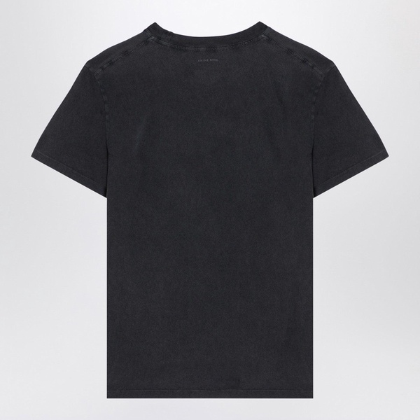 Anine Bing Black Washed Out T Shirt With Logo