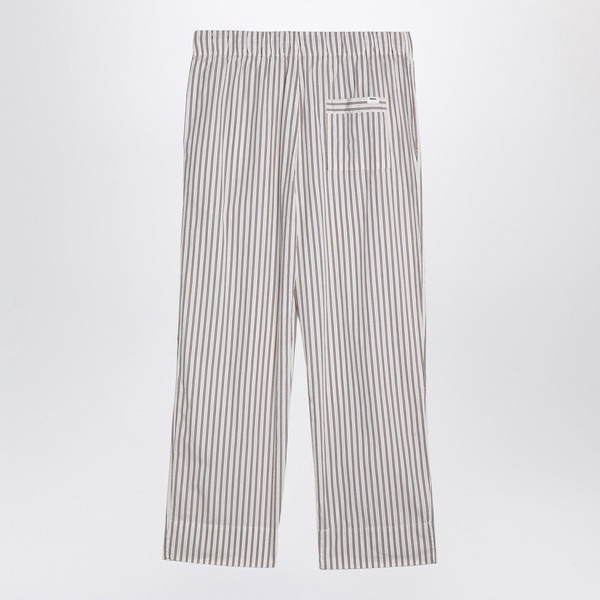 Tekla Beige Striped Pyjama Trousers