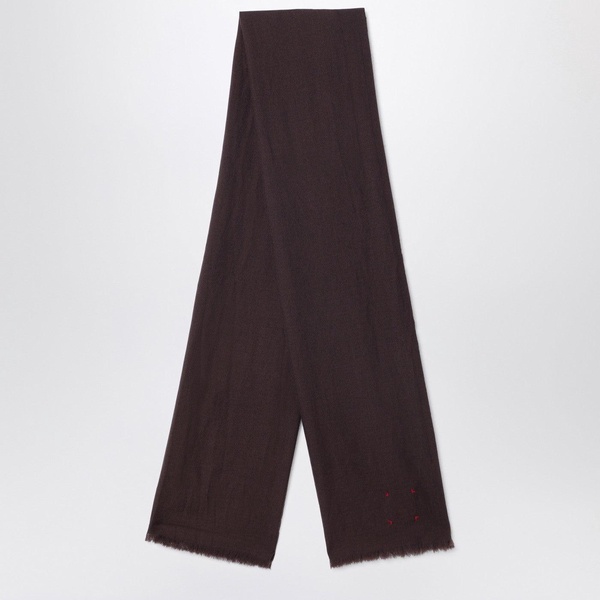 Destin Ebony Brown Wool Scarf