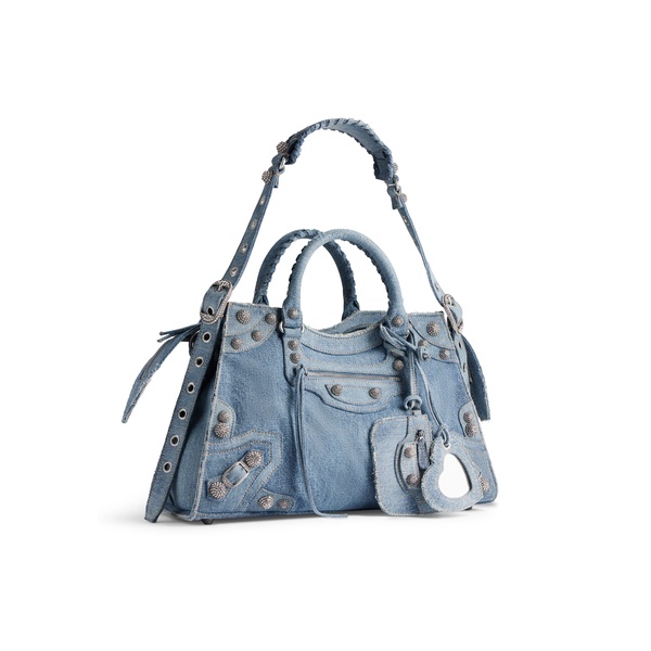 Women's Neo Cagole City Handbag Denim With Rhinestones in Blue