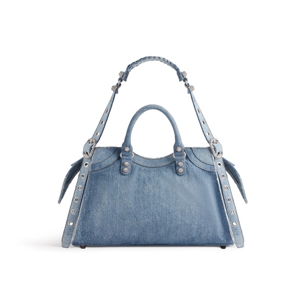 Women's Neo Cagole City Handbag Denim With Rhinestones in Blue