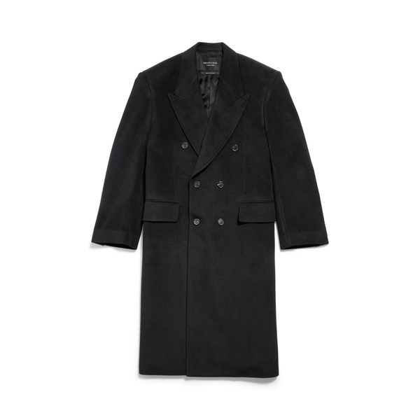 Men's Regular Fit Coat  in Black