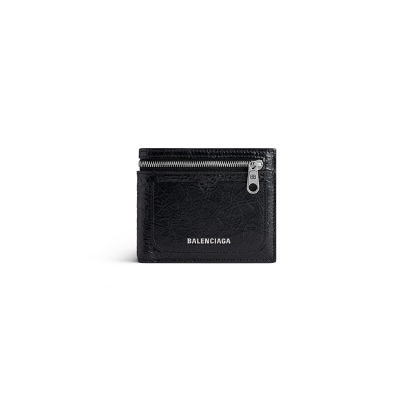 Men's Superbusy Square Folded Wallet  in Black