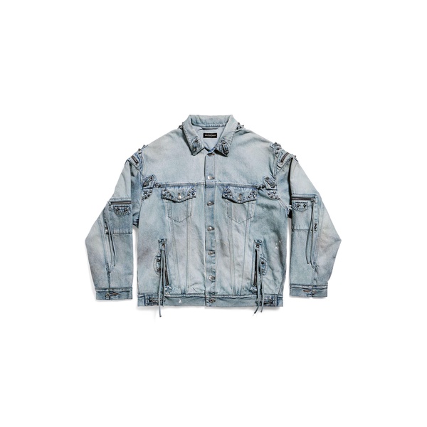 Cagole Oversized Jacket in Blue