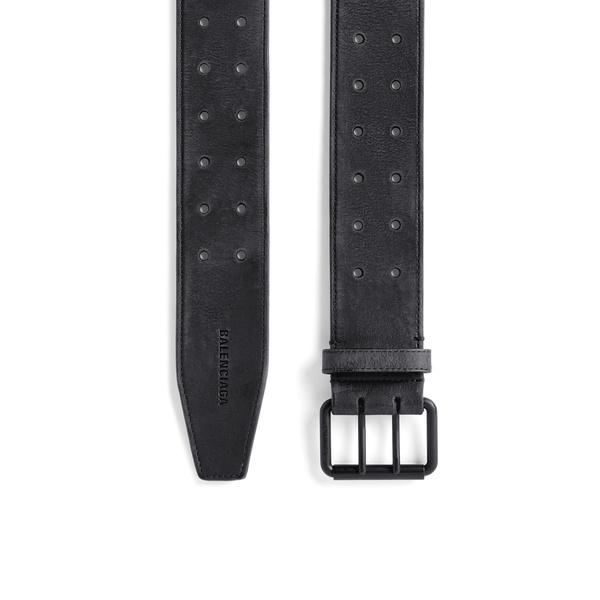 Men's Double Holes Belt  in Black