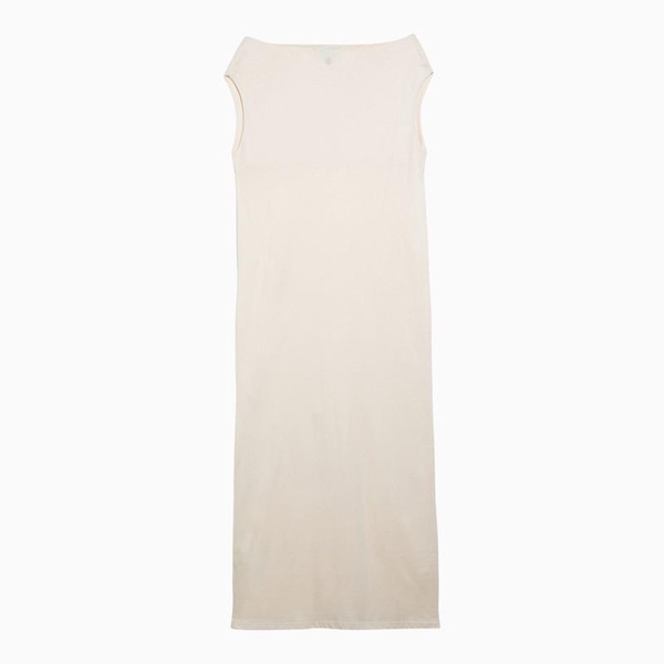 Loulou Studio Martial Midi Dress In Ivory Cotton