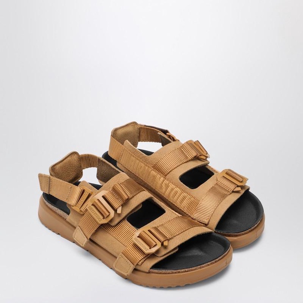 Birkenstock Cork Brown Shinjuku Sandal In Natural Leather And Tissue