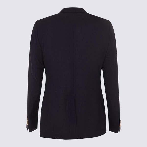 Dolce & Gabbana Navy Blue Wool Blazer