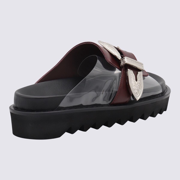 Toga Pulla Burgundy Leather Flats