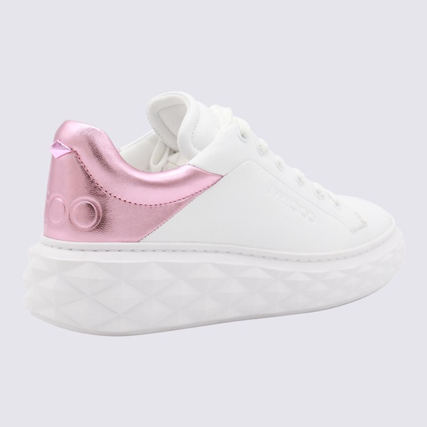 Jimmy Choo White And Pink Sneakers