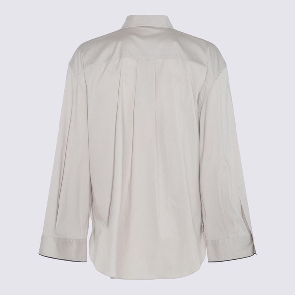 Monili-chain poplin shirt